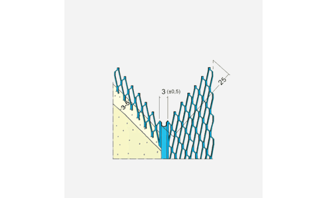 Profil pro suchou výstavbu MMG 25, 2,5 m x 3 mm, kovový