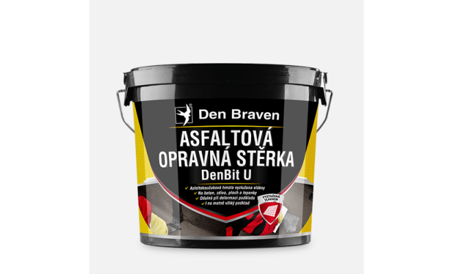 Asfaltová opravná stěrka DenBit U, kbelík 5 kg, černá