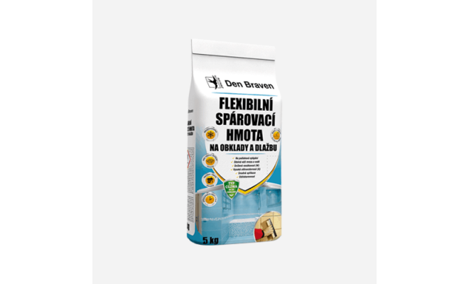 Flexibilní spárovací hmota na obklady a dlažbu , pytel 5 kg, bílá