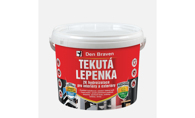 Tekutá lepenka, vědro 21 kg, šedá