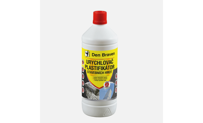 Urychlovač a plastifikátor stavebních hmot, láhev 1 litr