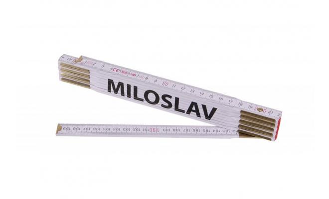 Skládací metr 2m MILOSLAV (PROFI,bílý,dřevo)