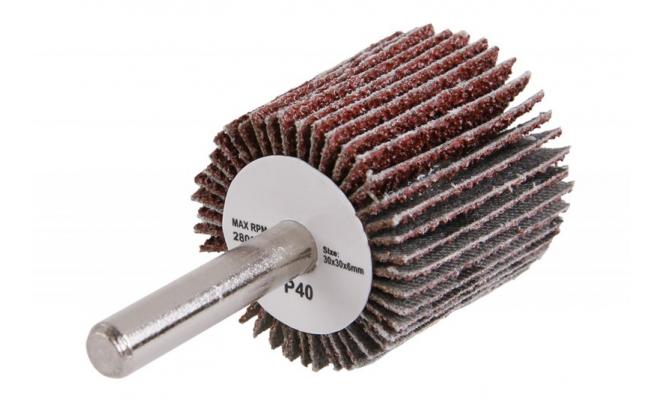 Kotouč lamelový brusný 30x30x6mm P40 stopka