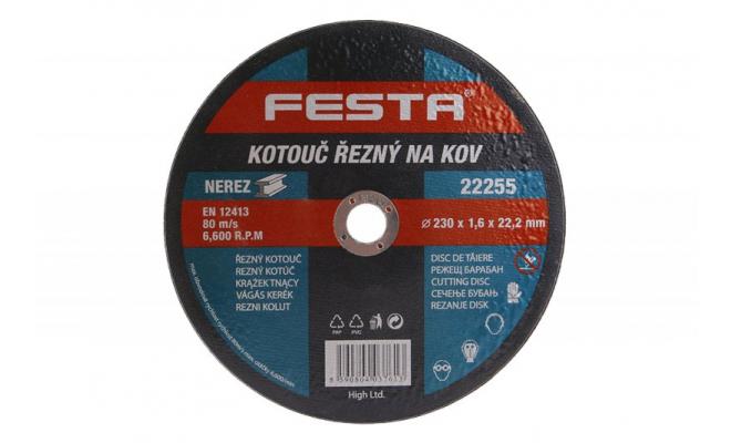 Kotouč řezný FESTA na kov 230x1. 6x22. 2mm