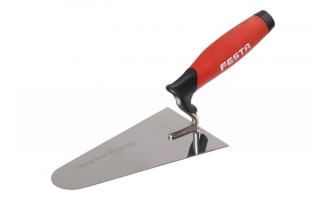 Lžíce nerez zednická oblá FESTA gum. ruč.  160mm