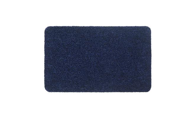 Modrá vnitřní vstupní čistící pratelná rohož Aqua Luxe, FLOMA - délka 50 cm, šířka 80 cm a výška 1,2 cm