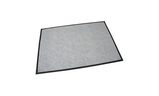 Šedá textilní gumová čistící vstupní rohož Crossing Lines, FLOMA - délka 120 cm, šířka 180 cm a výška 1 cm