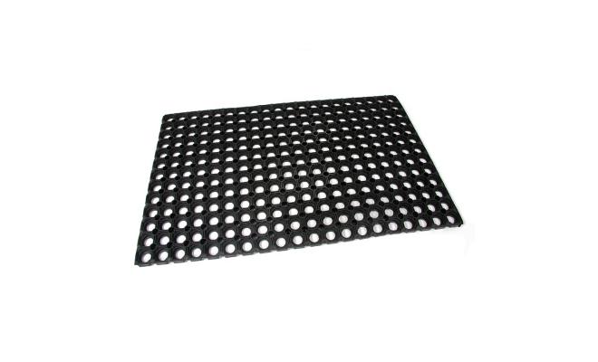 Gumová čistící venkovní vstupní rohož na hrubé nečistoty Honeycomb, FLOMA - délka 50 cm, šířka 80 cm a výška 2,2 cm
