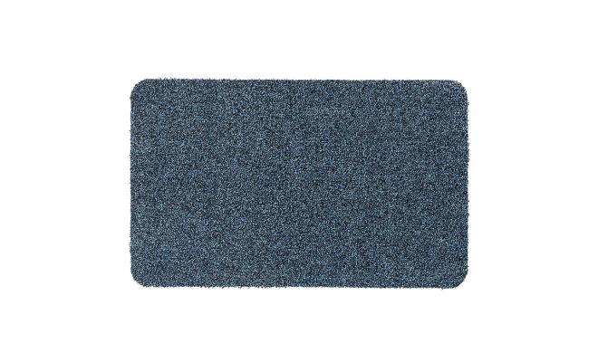 Modrá vnitřní vstupní čistící pratelná rohož Majestic, FLOMA - délka 50 cm, šířka 80 cm a výška 0,6 cm