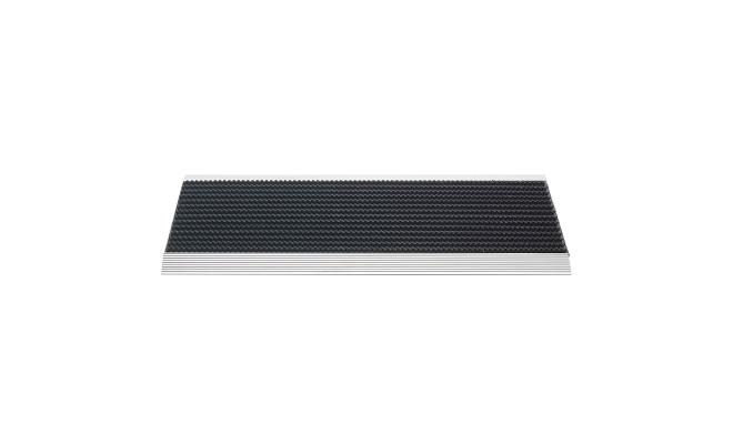 Černá venkovní čistící kartáčová rohož Outline, FLOMA - délka 35 cm, šířka 80 cm a výška 2,2 cm