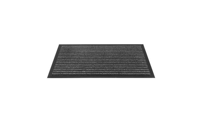 Antracitová vnitřní vstupní čistící rohož Scala, FLOMA - délka 80 cm, šířka 120 cm a výška 0,5 cm