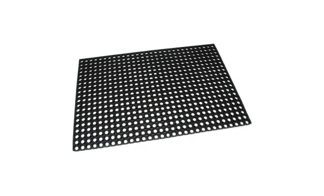 Gumová čistící venkovní vstupní rohož na hrubé nečistoty Honeycomb, FLOMA - délka 80 cm, šířka 120 cm a výška 2,2 cm