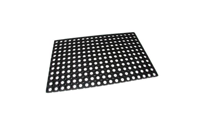 Gumová čistící venkovní vstupní rohož na hrubé nečistoty Honeycomb, FLOMA - délka 50 cm, šířka 80 cm a výška 1,6 cm