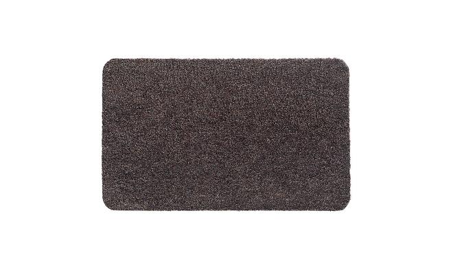 Tmavě hnědá vnitřní vstupní čistící pratelná rohož Aqua Luxe, FLOMA - délka 60 cm, šířka 100 cm a výška 1,2 cm