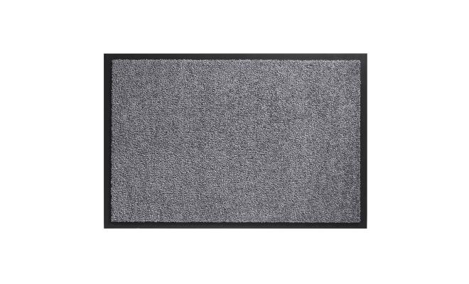 Šedá vnitřní vstupní čistící pratelná rohož Twister, FLOMA - délka 40 cm, šířka 60 cm a výška 0,8 cm