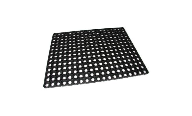Gumová čistící venkovní vstupní rohož na hrubé nečistoty Honeycomb, FLOMA - délka 60 cm, šířka 80 cm a výška 2,2 cm