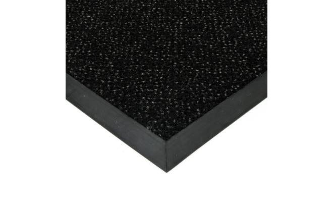 Černá textilní vstupní vnitřní čistící rohož Cleopatra Extra, FLOMA (Bfl-S1) - délka 60 cm, šířka 80 cm a výška 1 cm