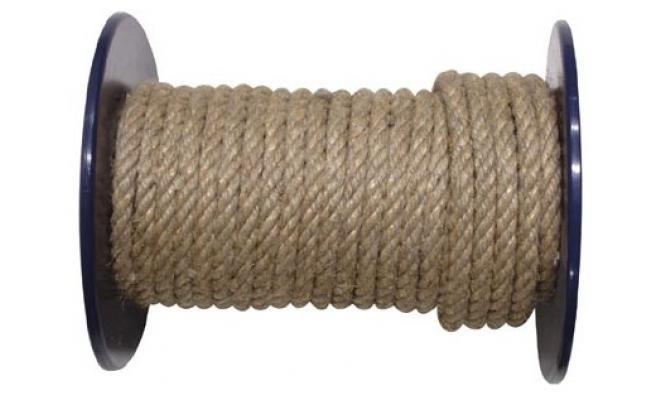 Lano přírodní  8mm stáčené s PP    (100m)