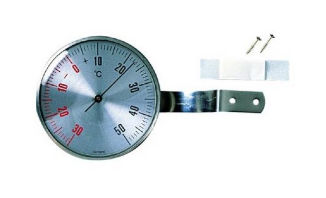 Teploměr okenní kulatý 7cm kovový 14.5003