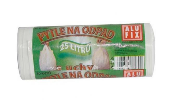 Pytle na odpadky zavaz.s uchy 25l (30ks) 50+16x45cm BÍ 10µ