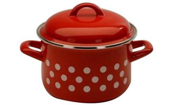 Hrnec + poklice pr.20cm 4l PUNTÍK ČRV