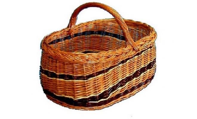 Košík do auta střední 40x30x30cm lakovaný