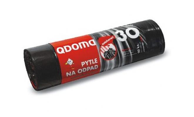 Pytle na odpadky zatahovací  30/35l (20ks) 50x 60cm ČER 20µ