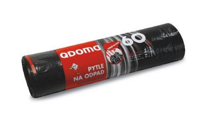 Pytle na odpadky zatahovací  60l (15ks) 65x 75cm ČER 20µ