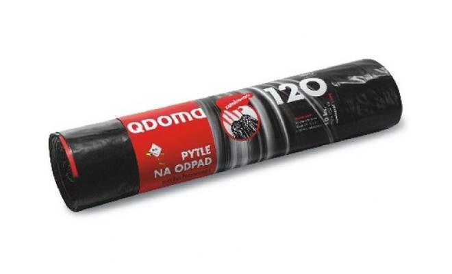 Pytle na odpadky zatahovací 120l (10ks) 70x100cm ČER 35µ