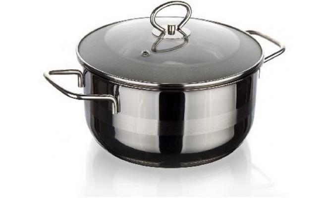 Hrnec 24cm se skl.poklicí 5l nerez MATTE NEW LINE indukce