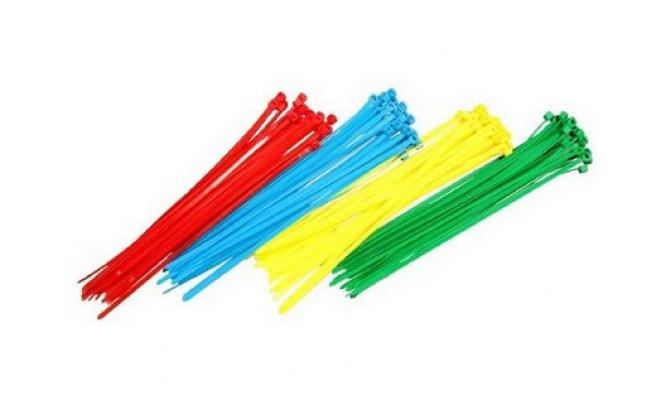 Páska vázací 150x2,5mm mix barev (100ks)