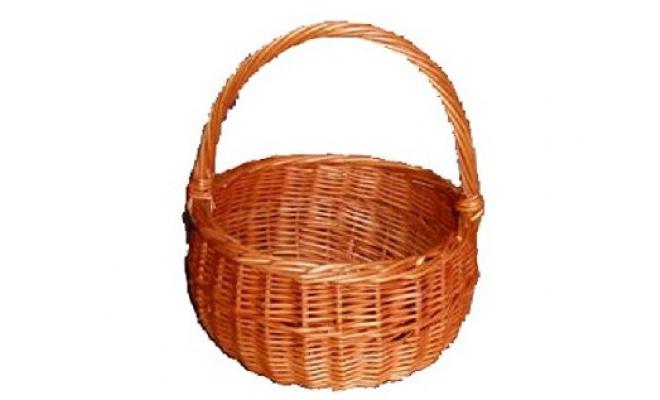 Košík na houby pr.20x28cm lakovaný
