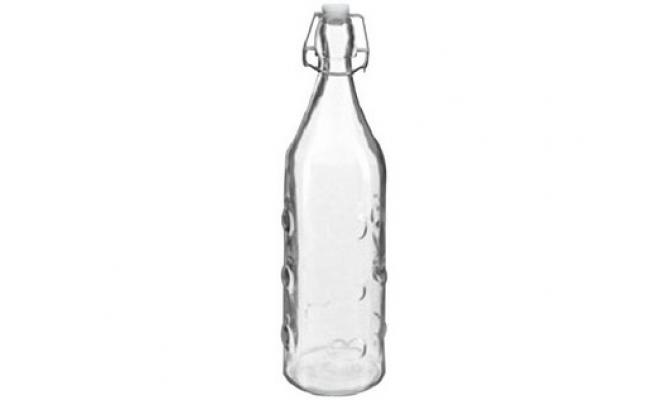 Láhev s pákovým uzávěrem 1000ml JABLKO skleněná