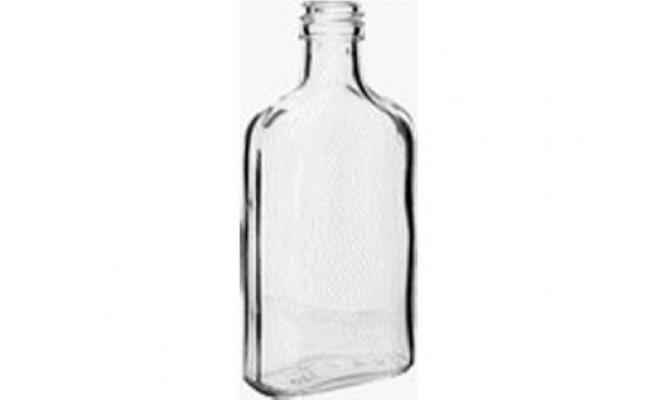 Láhev placatka 200ml skleněná