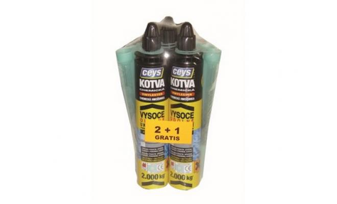 Kotva montážní chemická 300ml VINYLESTER 2+1 GRATIS