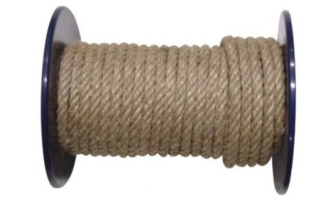 šňůra přírodní 6mm stáčená s PP (100m)