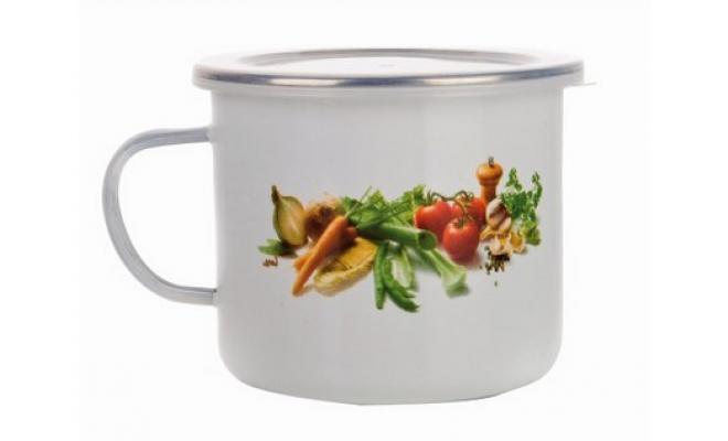 Hrnek smalt pr.12cm 0,9l ZELENINA