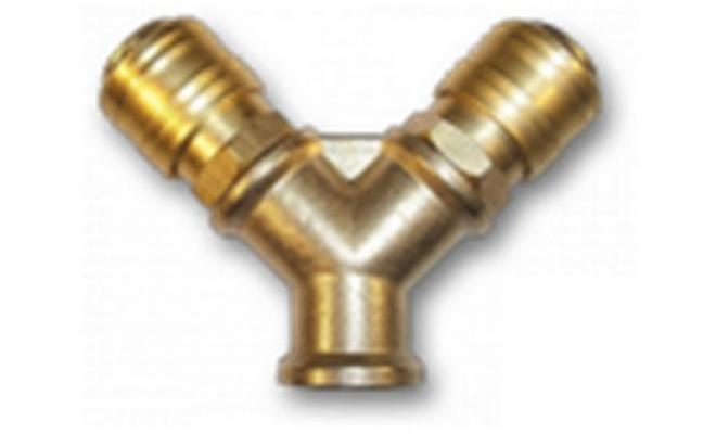 Rozdvojka vnitřní závit 3/8"+ 2rychlosp. Ms