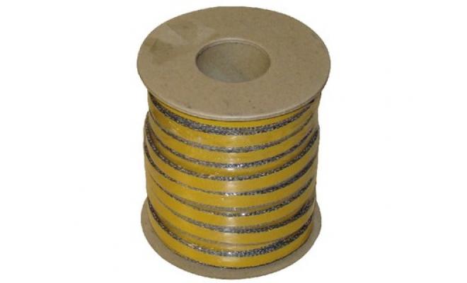 šňůra izolační 12x4mm (500°C) lepicí  (25m)
