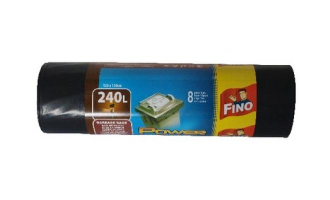 Pytle na odpadky 240l (8ks) 120x150cm ČER 50µ extra silné FINO