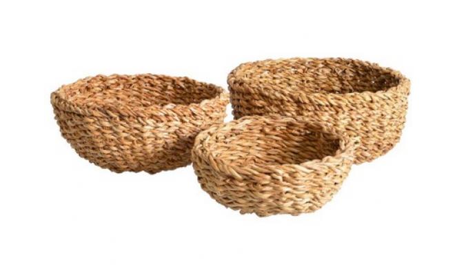 Košík kulatý malý pr.20x9cm mořská tráva