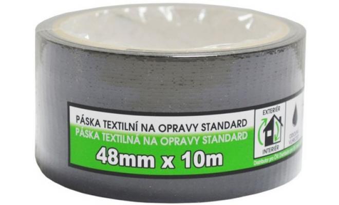 Páska textilní na opravy STANDARD 48mmx10m ČER