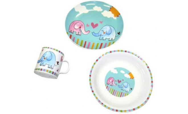 Sada jídelní dětská SLON 3díl. porcelánová