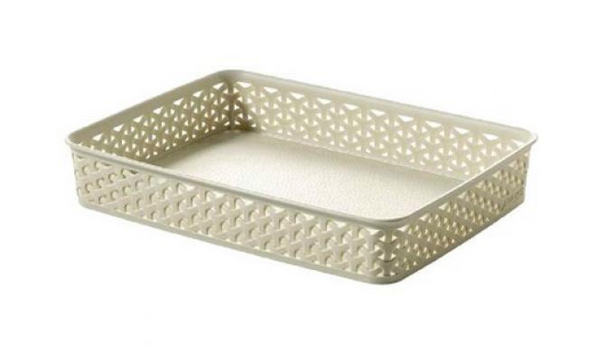 Košík RATTAN 36x26x6cm "Y" STYLE, PH KRÉM