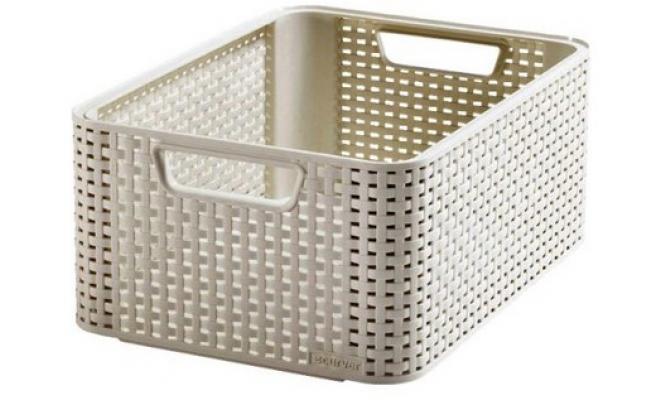 Box úložný RATTAN 39x29x17cm (M), STYLE2, PH KRÉM