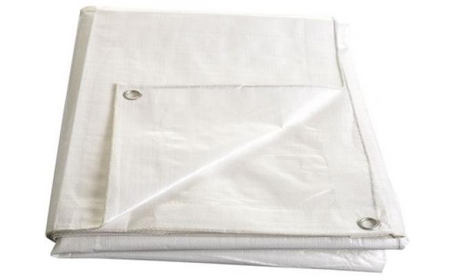 Plachta s oky 4x 5m TRA/BÍ 140g/m2, kašírovaná
