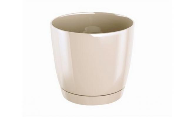 Květináč COUBI 18 v.16,5cm, 2,8l, KRÉM (CY728) s miskou