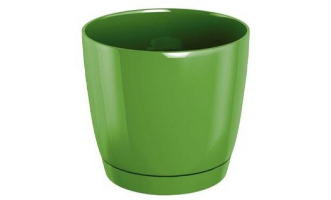 Květináč COUBI 13,5 v.12cm, 1,2l, ZE tm. (370U) s miskou
