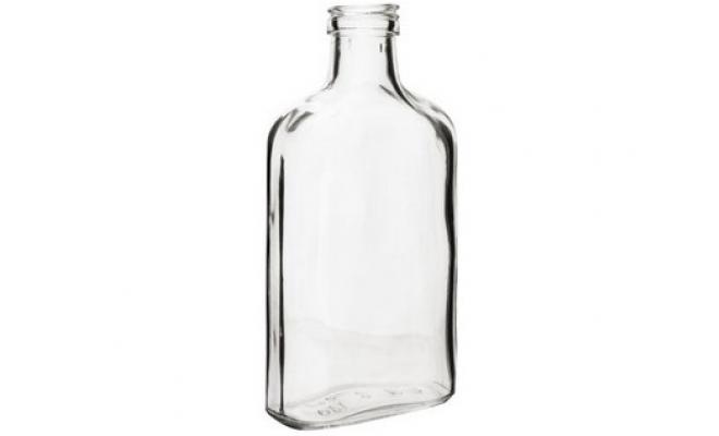Láhev placatka 100ml skleněná