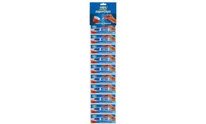 Lepidlo vteřinové 3g SUPERCEYS INSTANT GLUE UNIVERSAL plato (10ks)